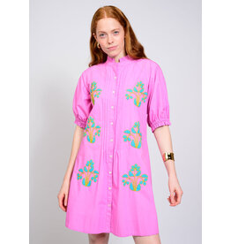 Uncle Frank Uncle Frank Blocked Embroidery Dress Lilac