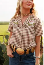 Rodeo Quincy Western Gingham Blouse