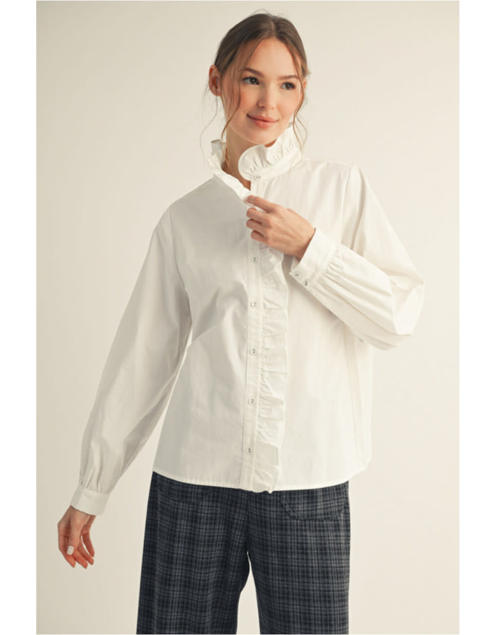 Wilshire White Ruffle Shirt