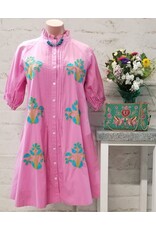 Uncle Frank Uncle Frank Blocked Embroidery Dress Lilac