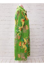 Chatham Dress Gekko Green Dragon Print