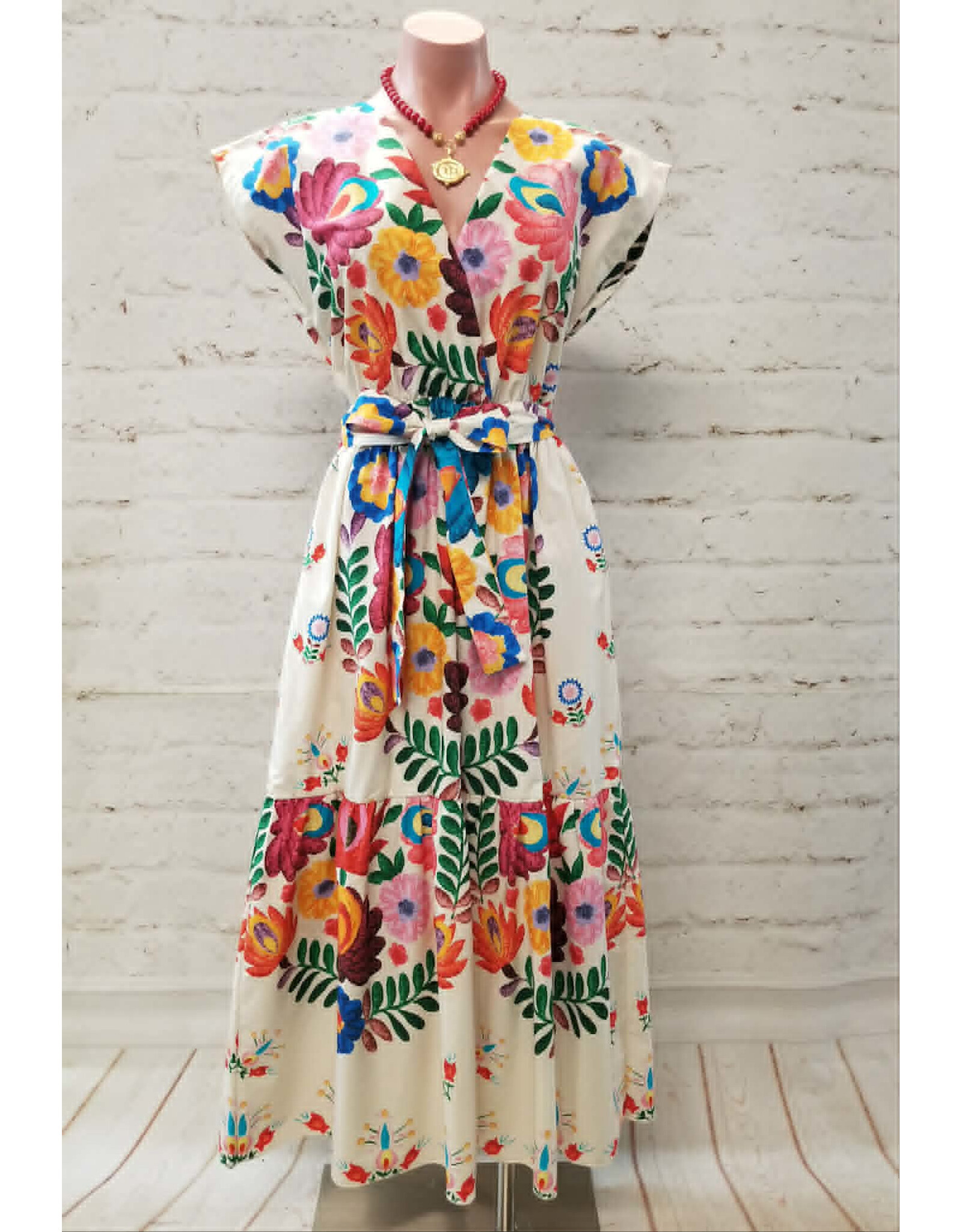Freya Printed Cotton Tiered Dress