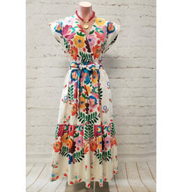 Freya Printed Cotton Tiered Dress
