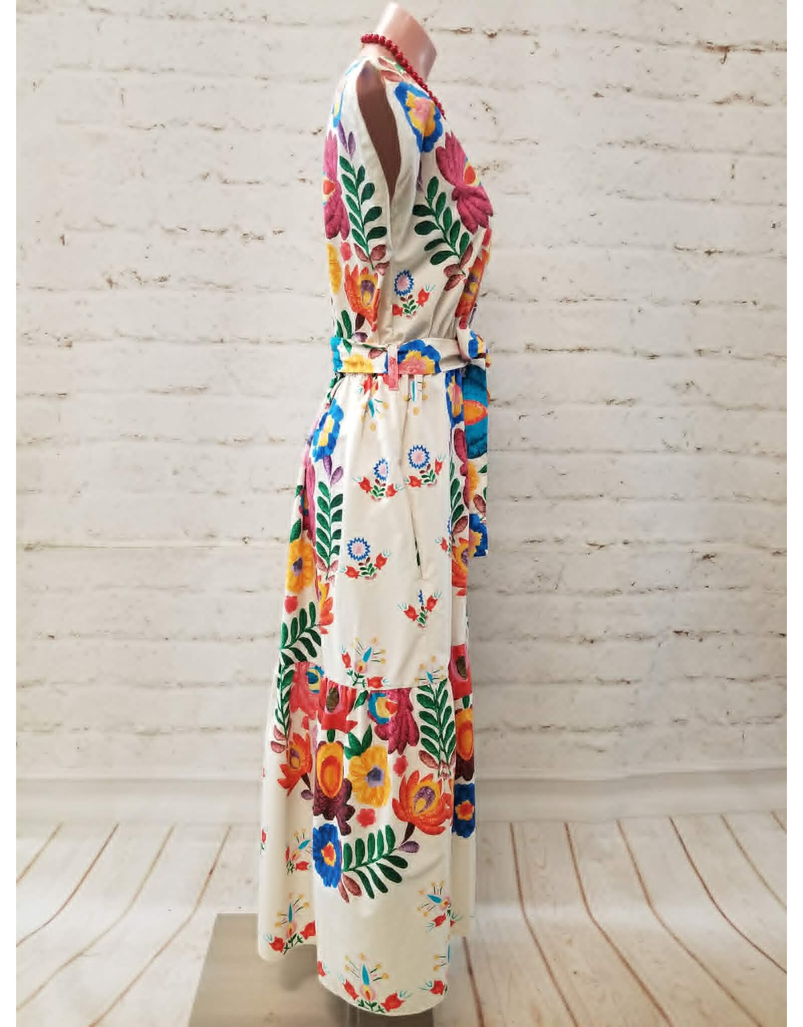Freya Printed Cotton Tiered Dress