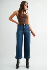 Morgan High Rise Wide Crop Trouser Hem Jean