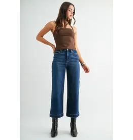 Morgan High Rise Wide Crop Trouser Hem Jean