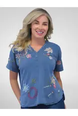 Caite Tessa Tee Washed Blue