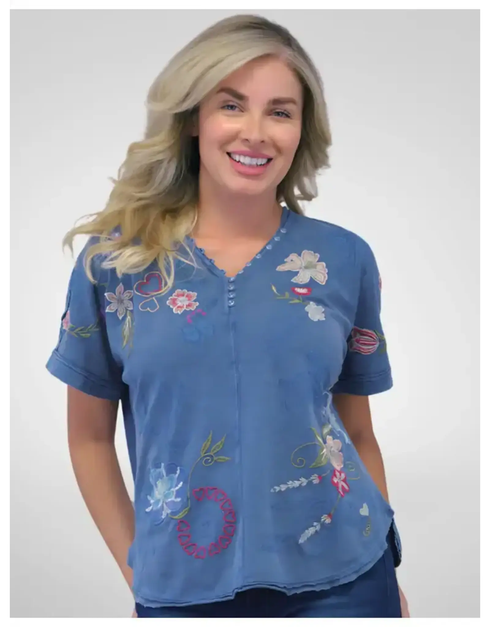 Caite Tessa Tee Washed Blue
