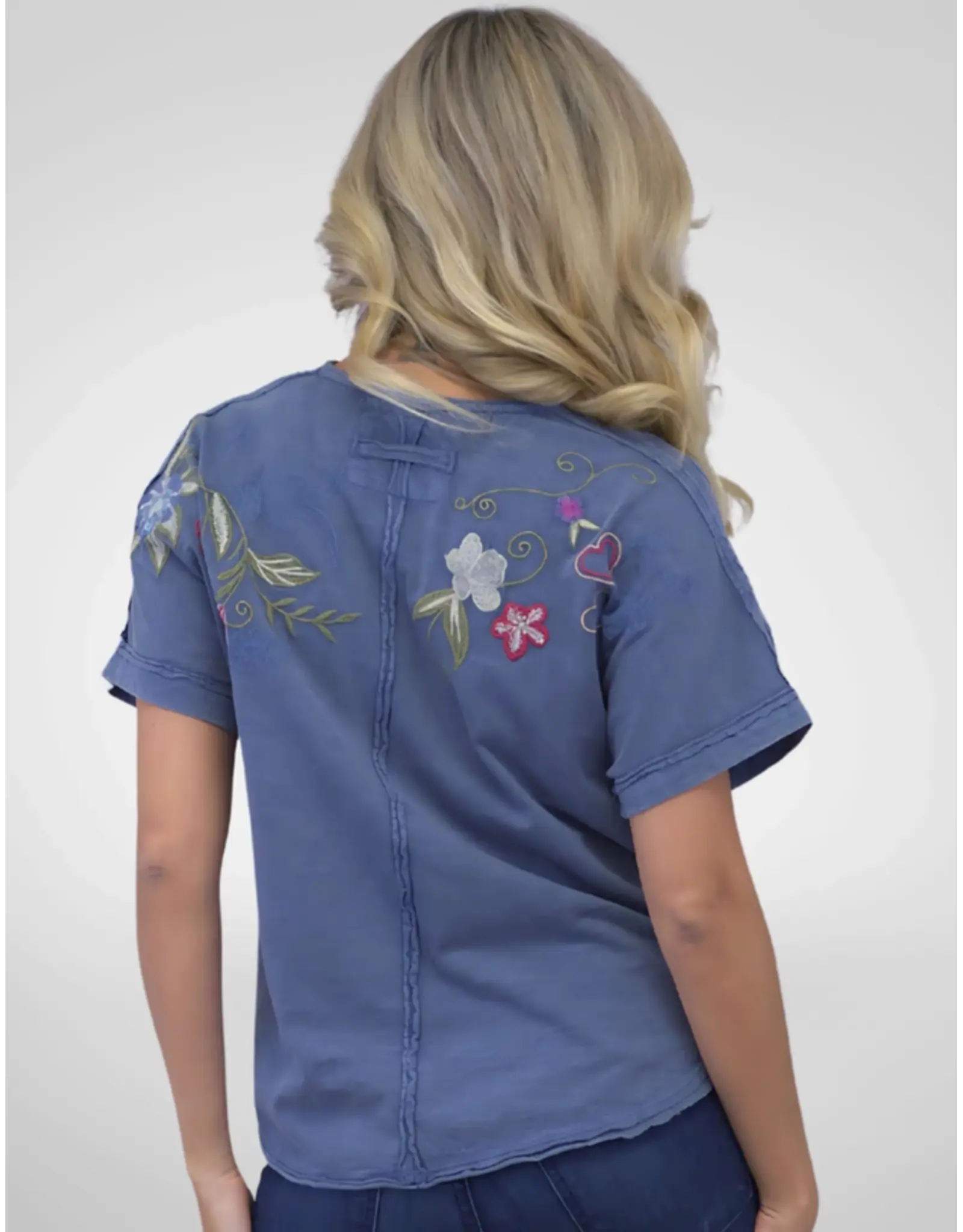 Caite Tessa Tee Washed Blue