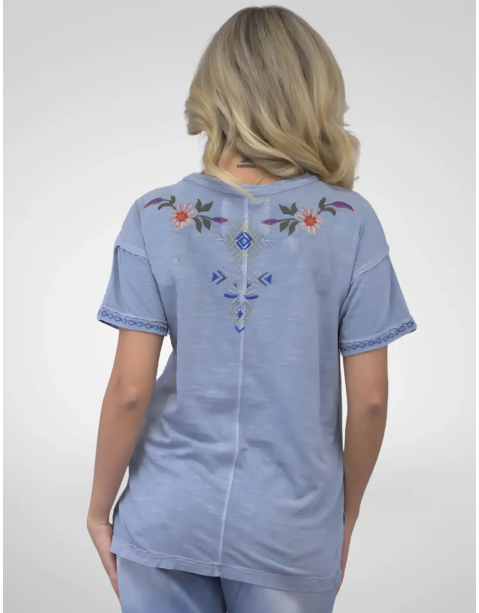 Caite Kari Tee Blue Fog