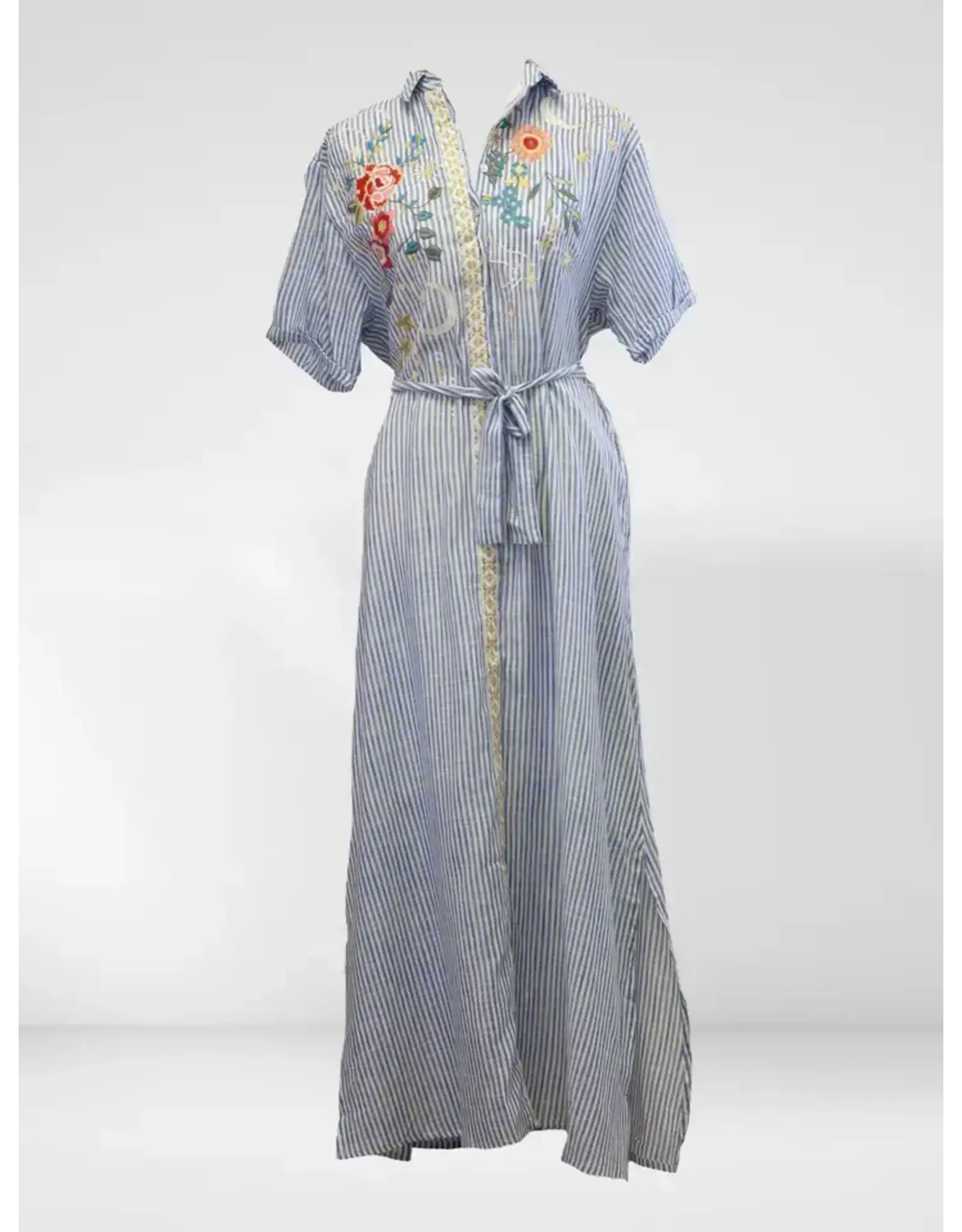 Kyla Seo Janis Dress Blue Stripe