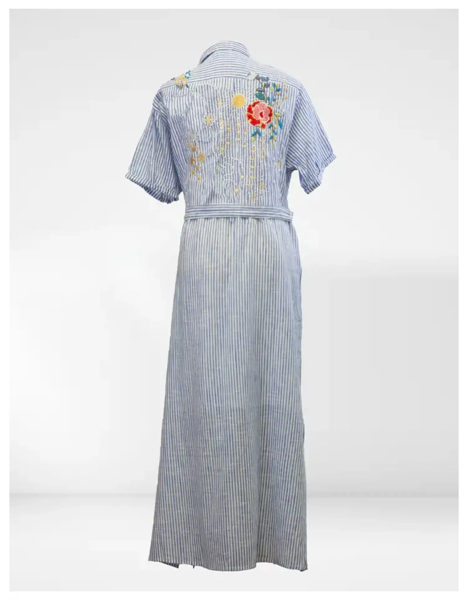Kyla Seo Janis Dress Blue Stripe