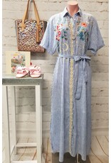 Kyla Seo Janis Dress Blue Stripe