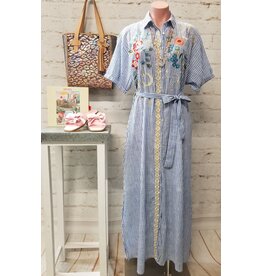 Kyla Seo Janis Dress Blue Stripe