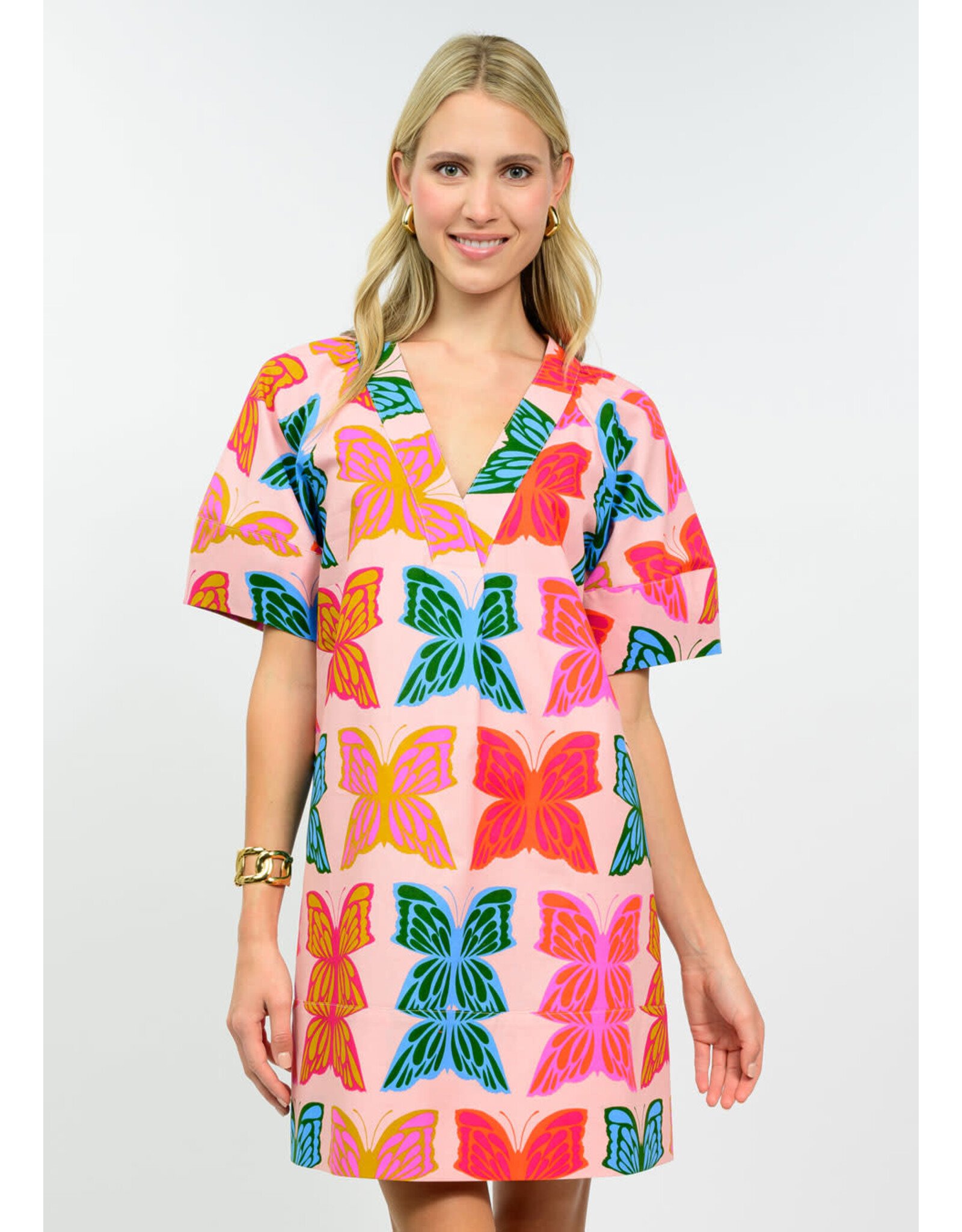 Uncle Frank Uncle Frank Butterflies Shift Dress Pink