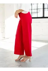 Mariam Cornell Red Wide Leg Ankle Jeans