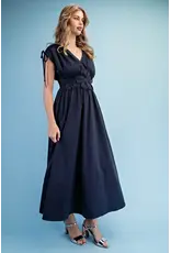 Genevieve Navy Floral Appliqué Maxi Dress