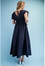 Genevieve Navy Floral Appliqué Maxi Dress