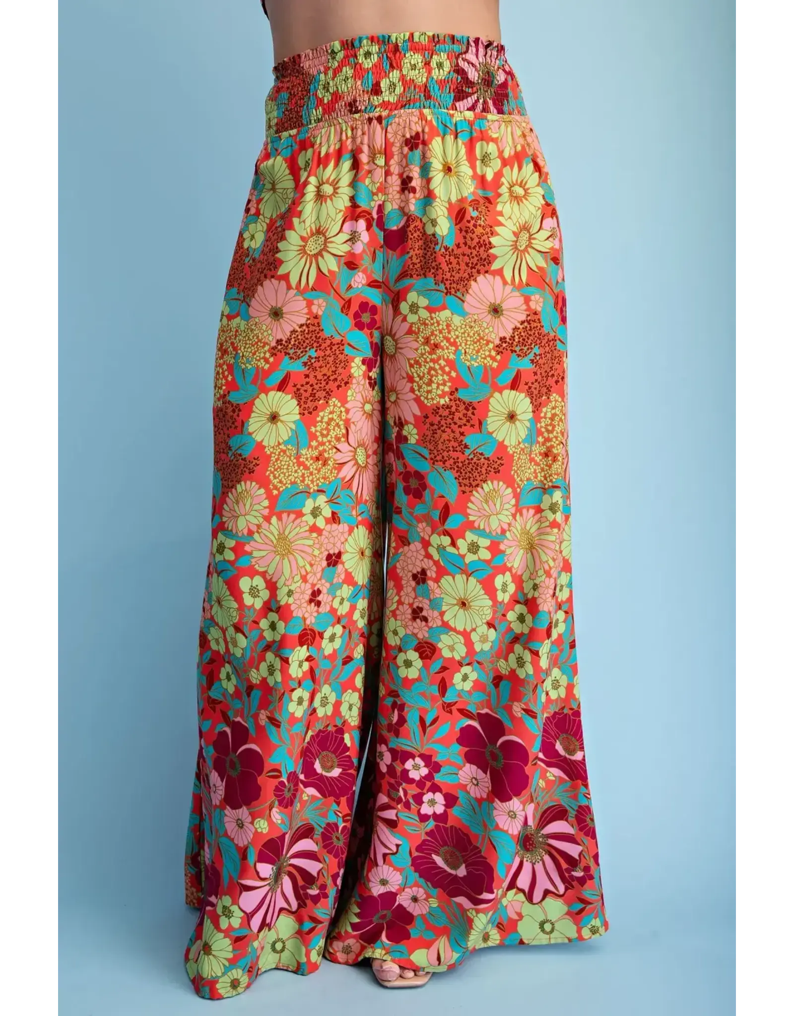 Ravenna Retro Floral Wide Leg Pant