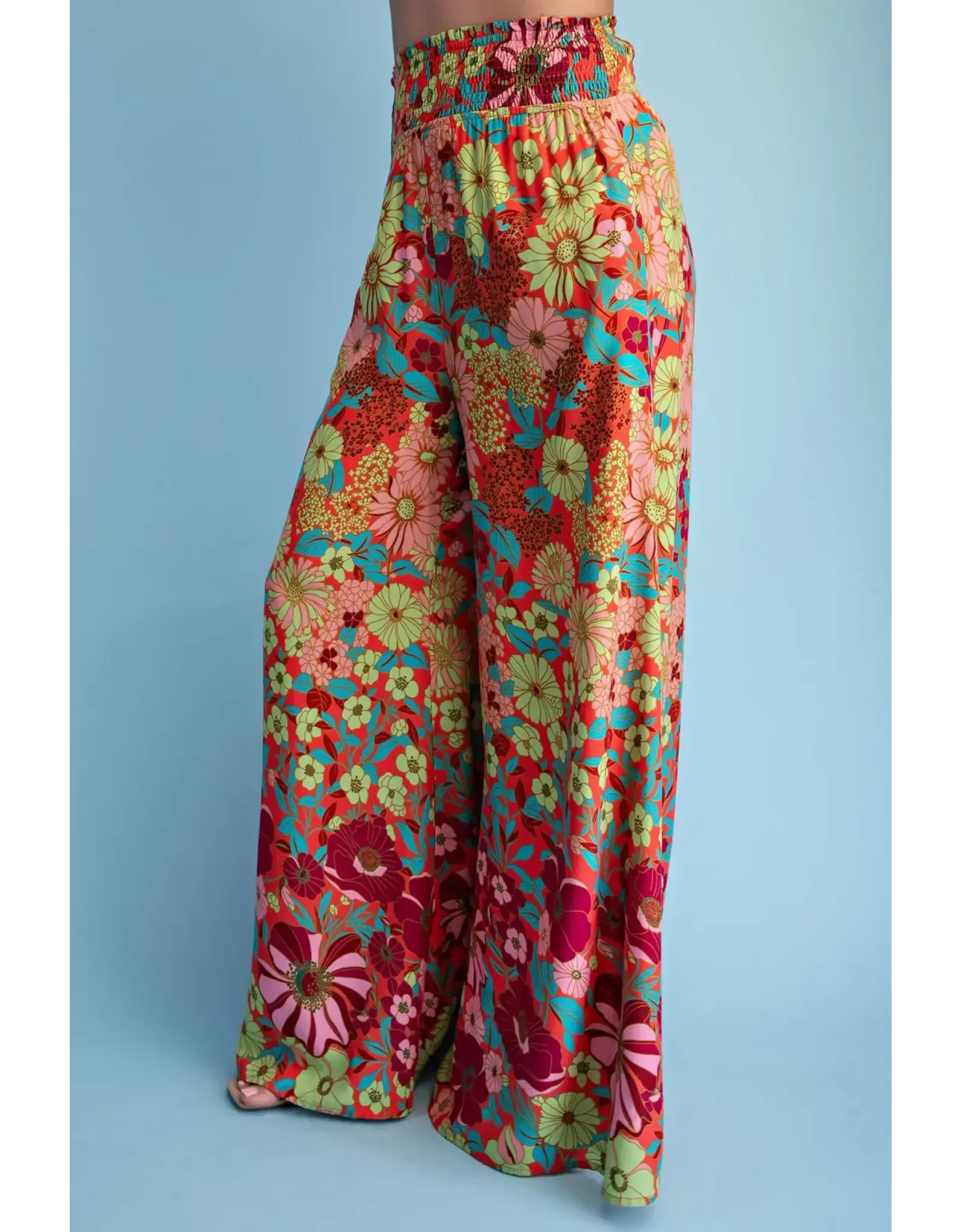Ravenna Retro Floral Wide Leg Pant