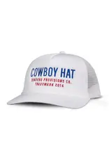 Cowboy Hat - White Red Blue