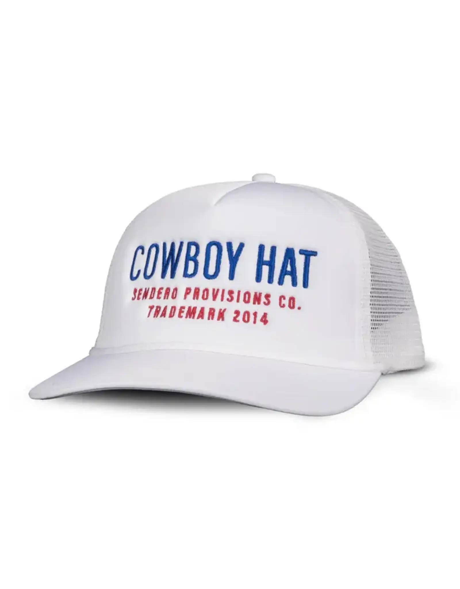 Cowboy Hat - White Red Blue