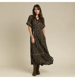 Sendero La Dahlia Dress Black Floral