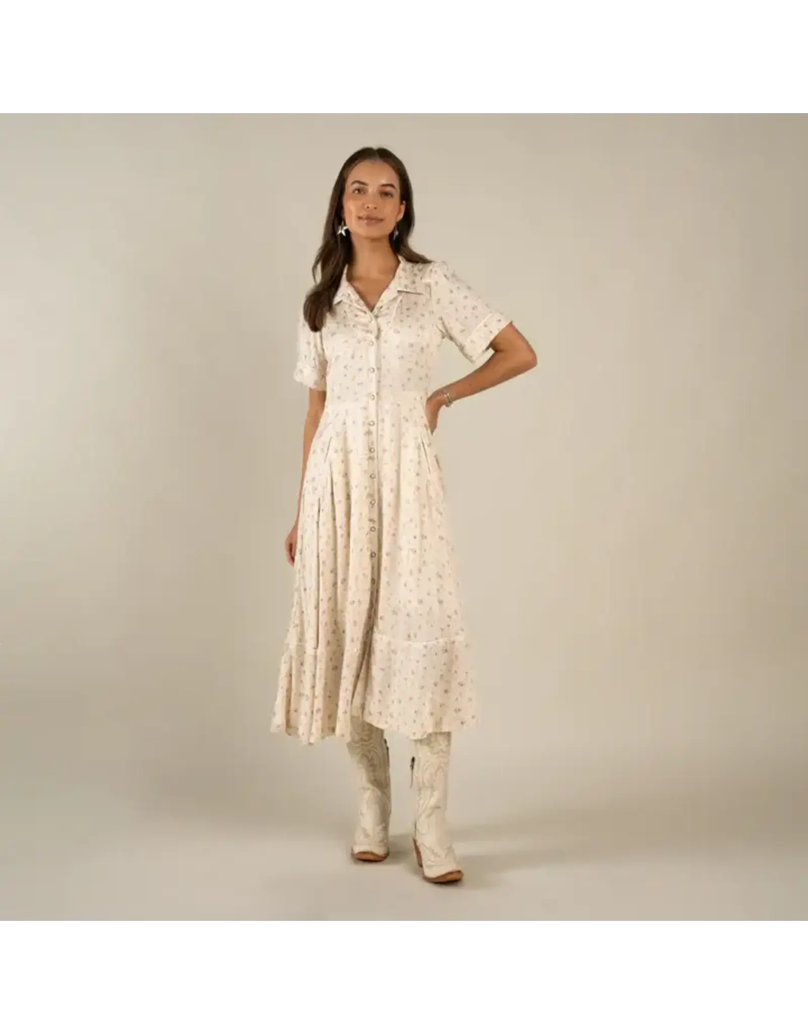 La Dahlia Dress Dustbloom Antique White