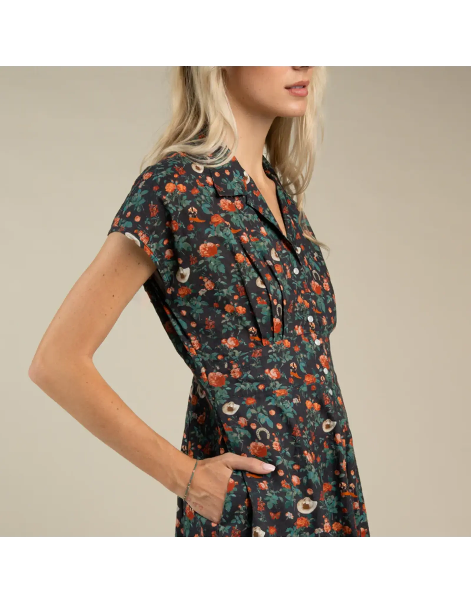 Sendero Marabella Dress Desert Rose Charcoal