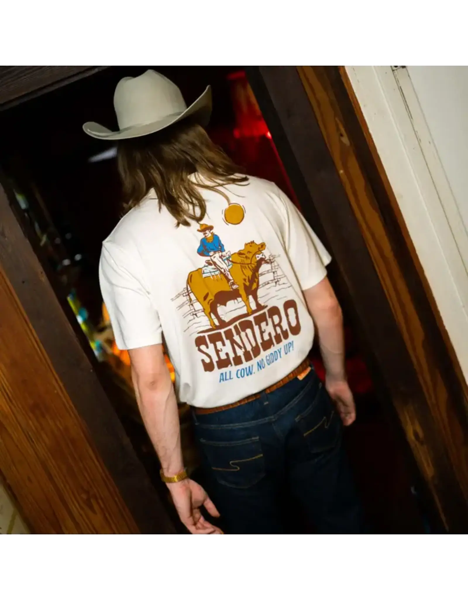 Sendero All Cow T-Shirt Vintage White