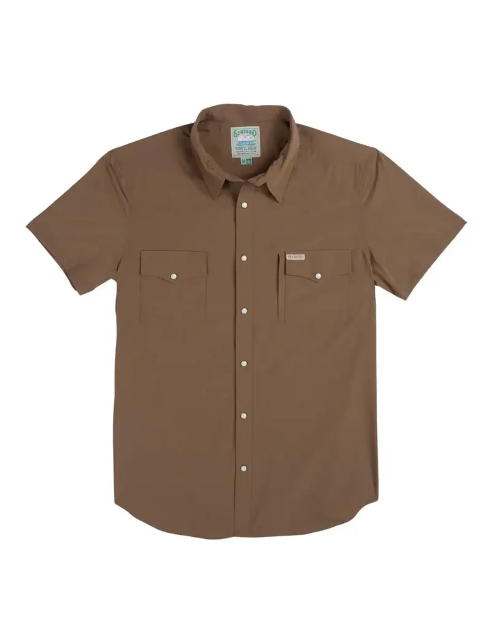 Sendero Confluence Tech Short Sleeve Shirt Light Brown