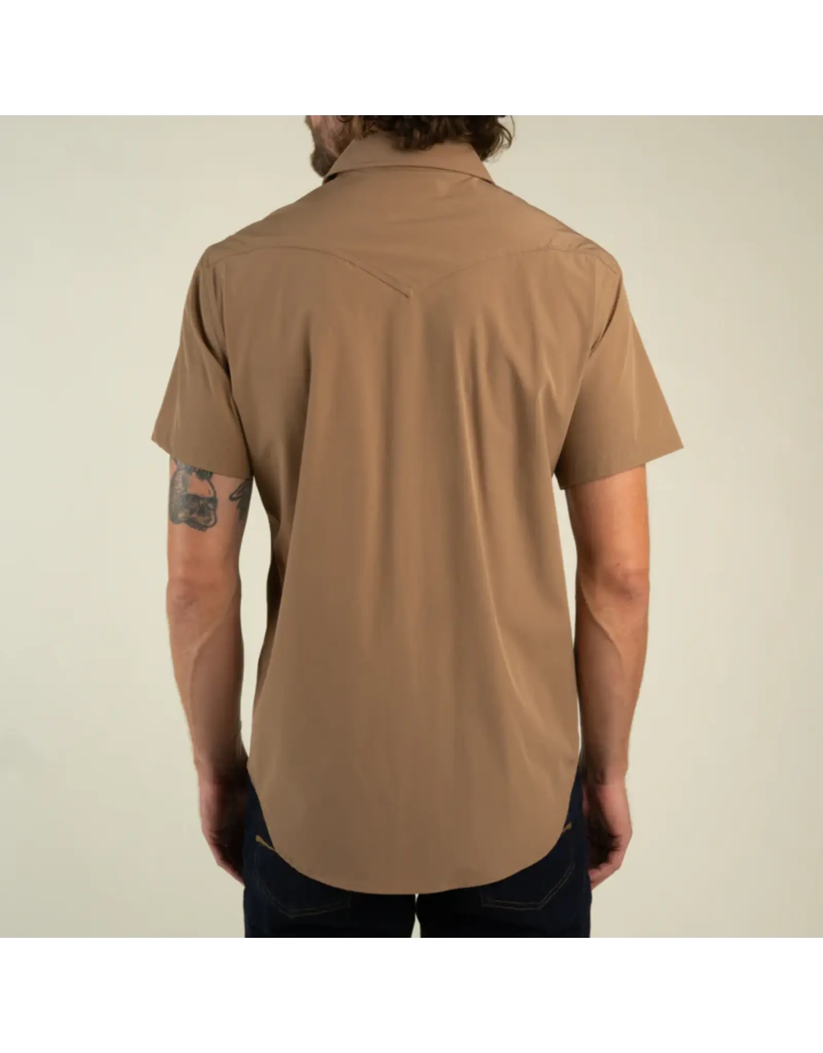 Sendero Confluence Tech Short Sleeve Shirt Light Brown
