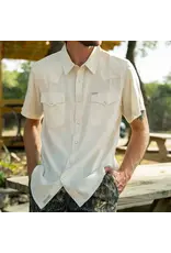 Sendero Wyatt Pearl Snap Short Sleeve Denim Shirt Antique White
