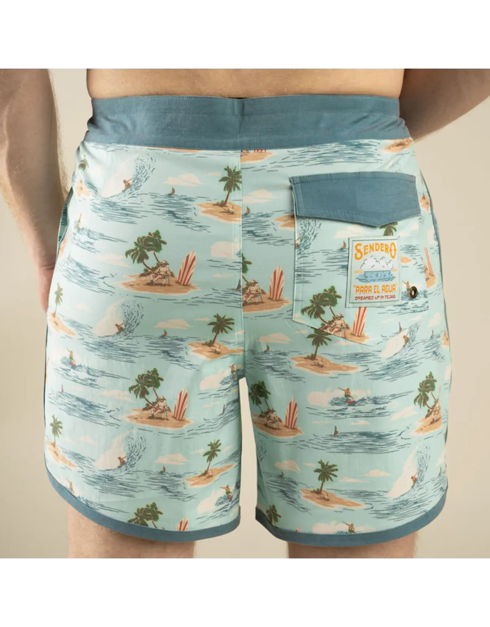 Sendero Point Bar Boardshort Malibu Cowboy