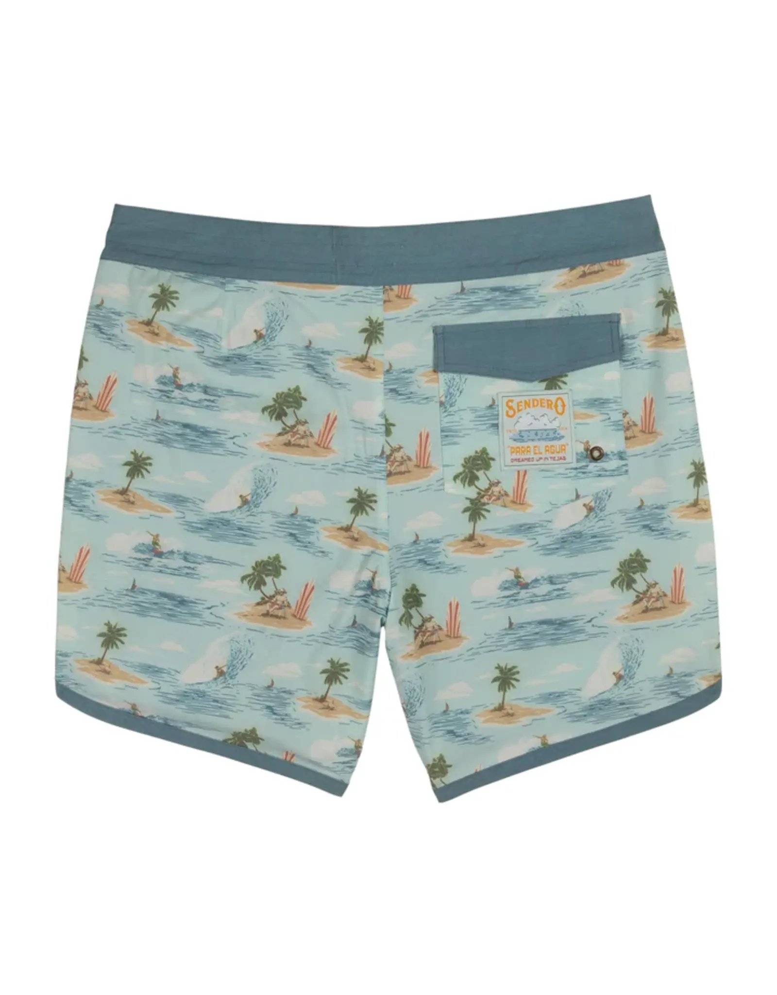 Sendero Point Bar Boardshort Malibu Cowboy
