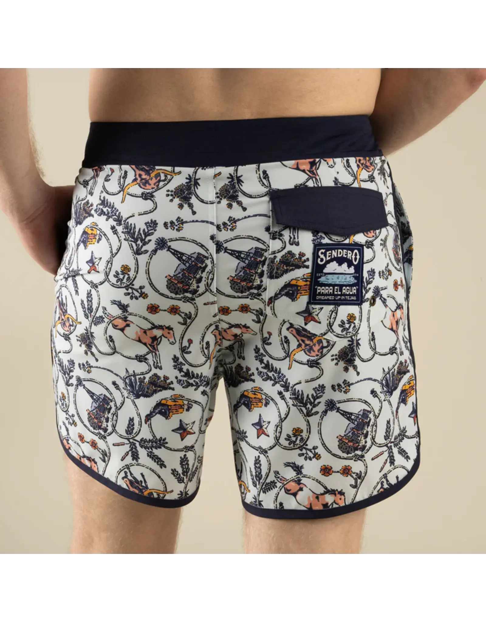 Sendero Point Bar Boardshort High Lonesome Light Blue