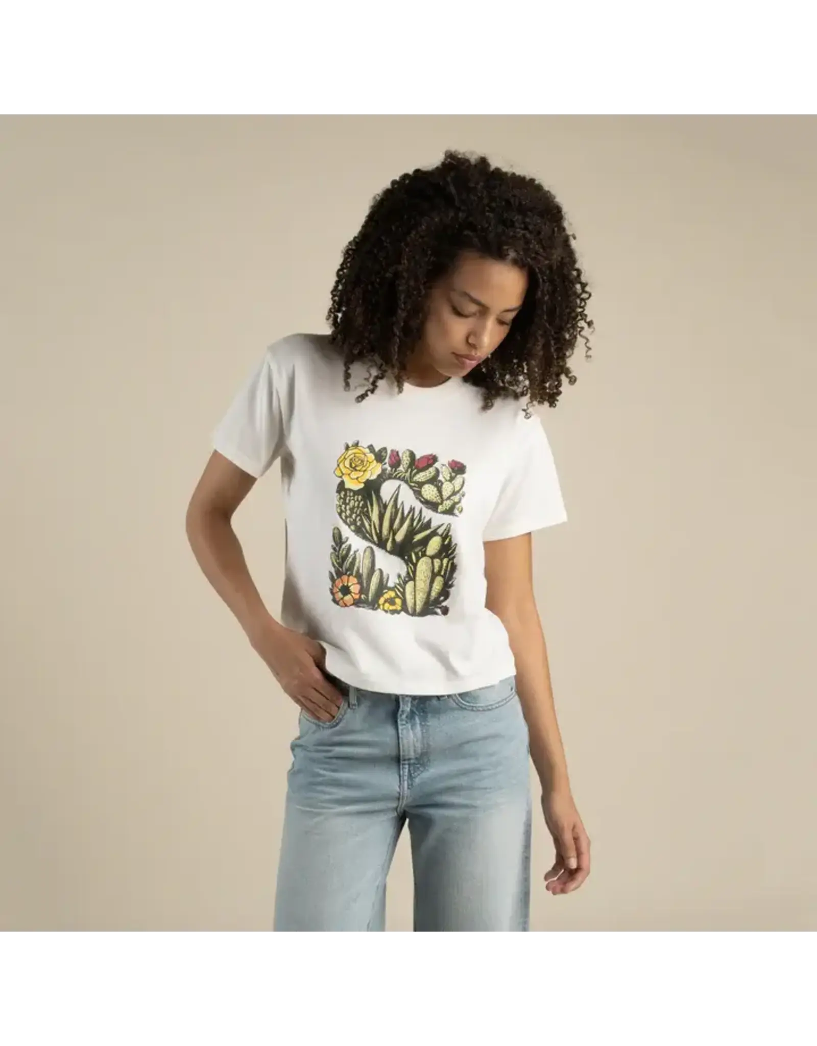 Sendero Desert Mark Boxy Tee Vintage White