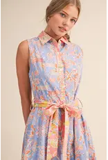 Caroline Button Down Collared Midi Dress