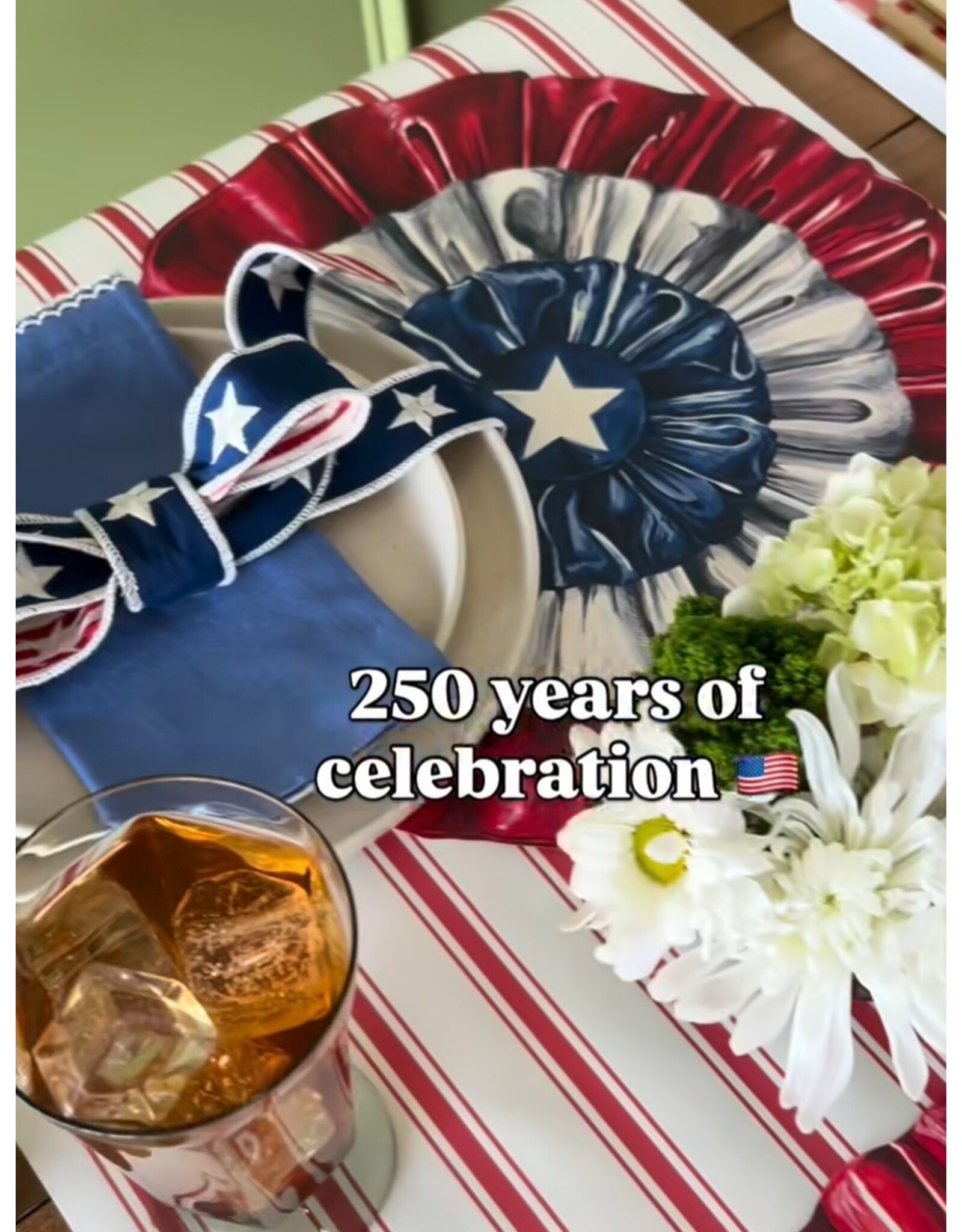 Hester & Cook Die Cut Star Spangled Placemat