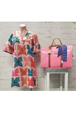 Uncle Frank Uncle Frank Butterflies Shift Dress Pink