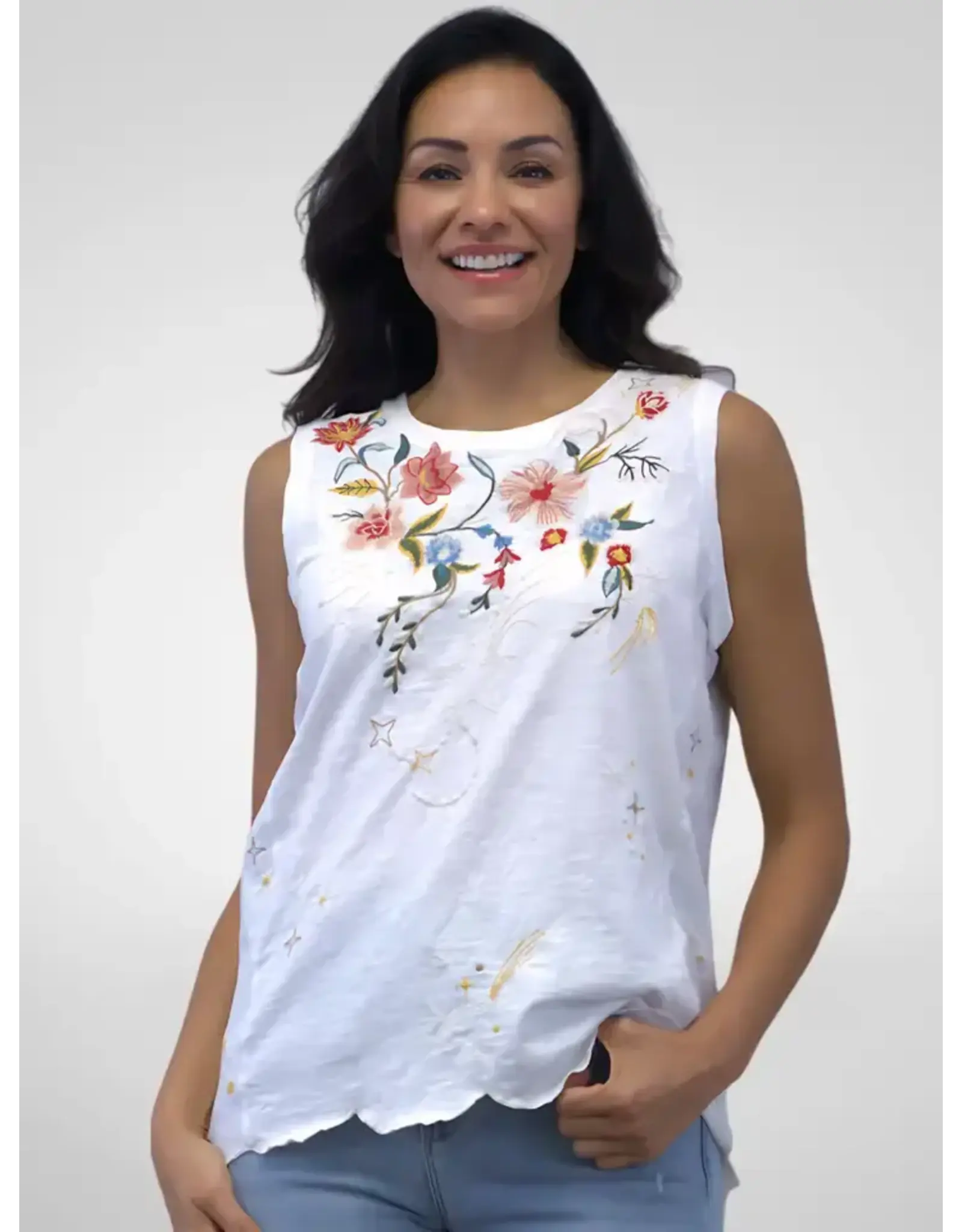 Caite Franci Tank White
