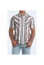 Cinch Cinch Short Sleeve Striped Camp Shirt