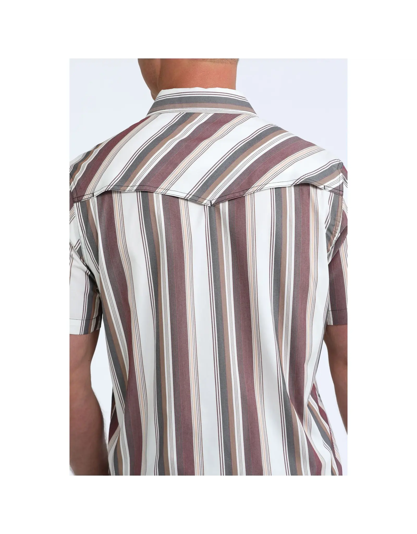 Cinch Cinch Short Sleeve Striped Camp Shirt