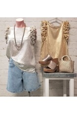 Georgina Metallic Crinkle Top