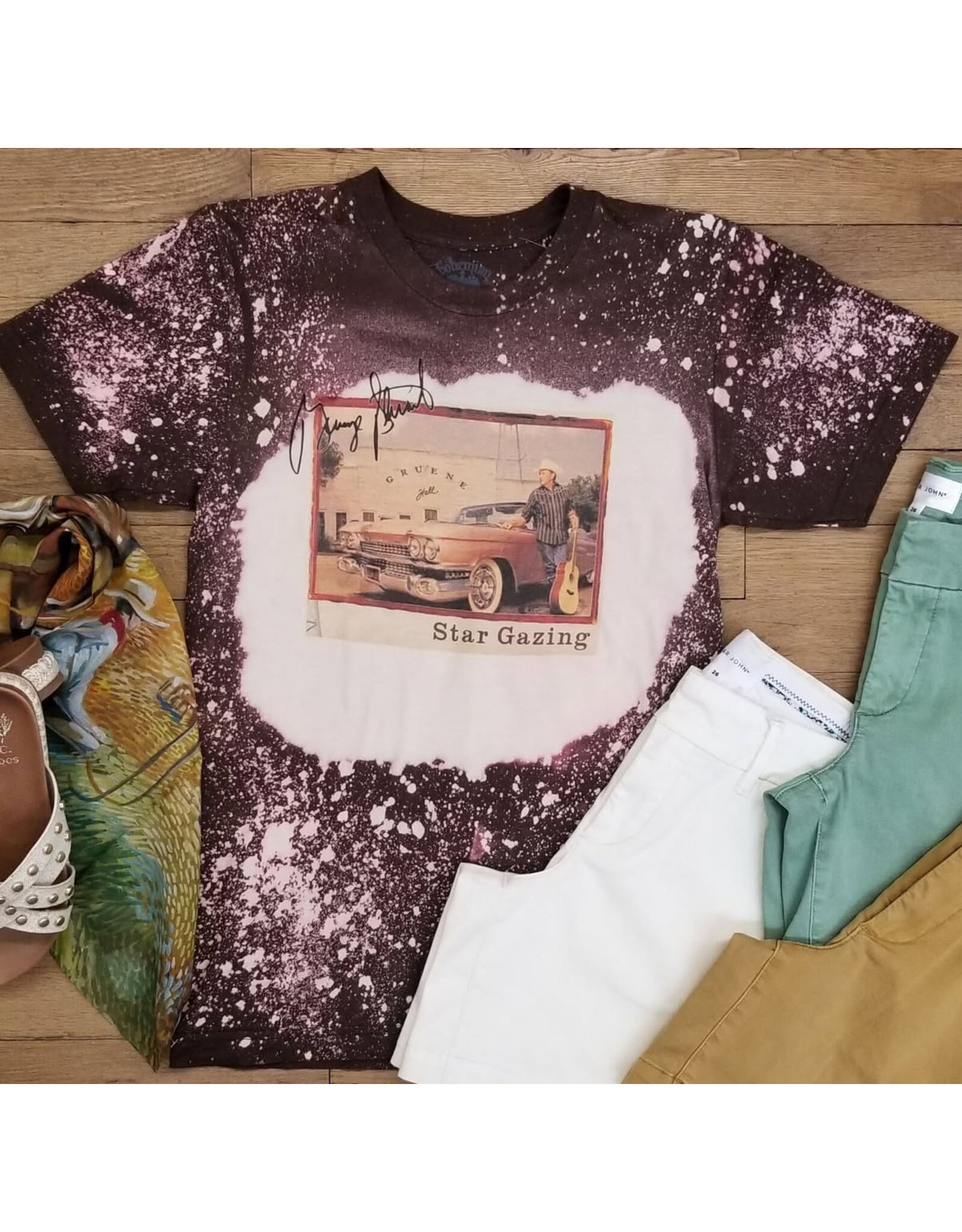 George Strait Star Gazing Distressed T-Shirt