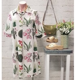 Dizzy Lizzie Chatham Dress Ivory Ground Botanical