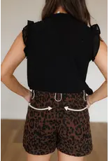 Howdy Hanny Smiley Shorts Leopard