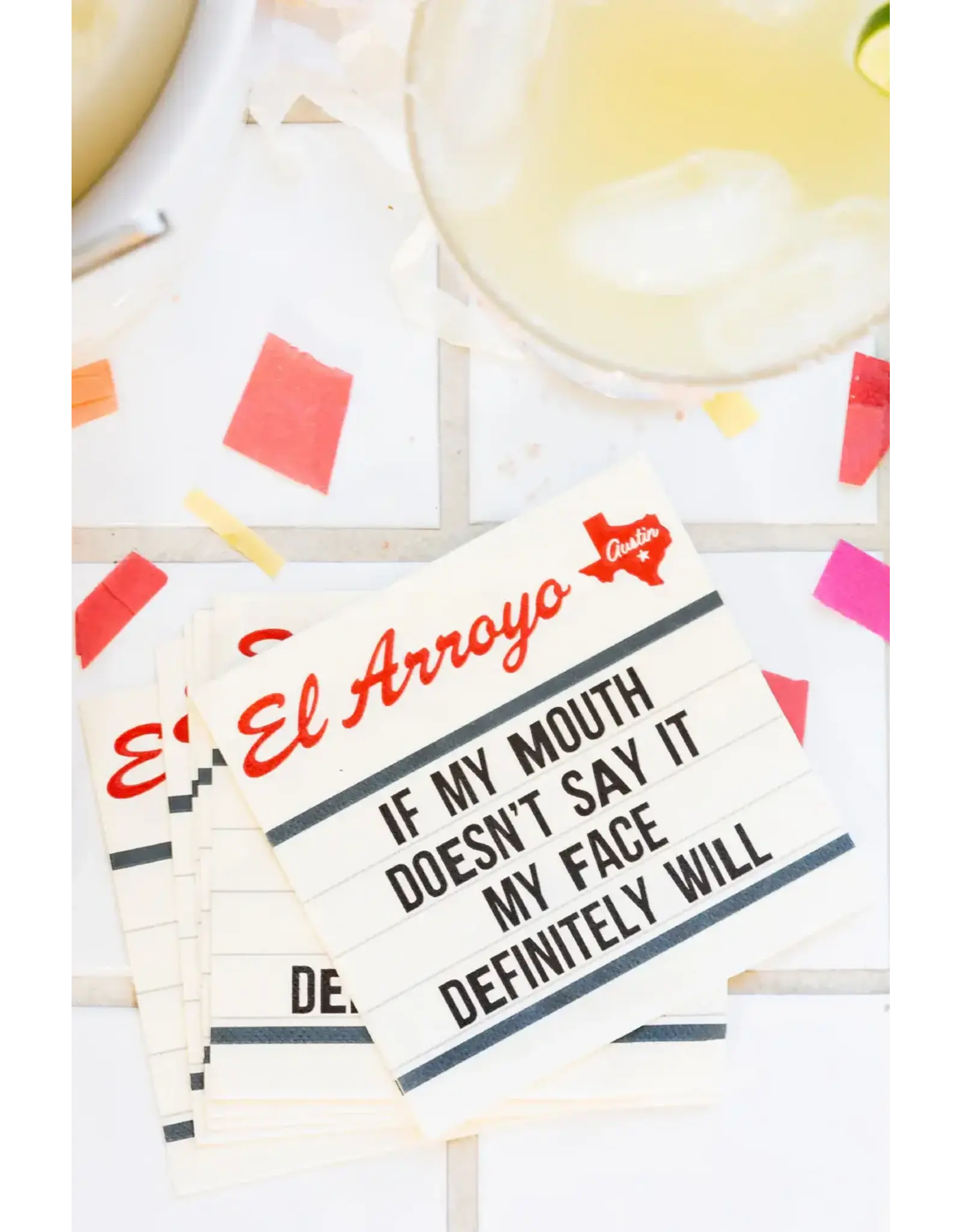 El Arroyo El Arroyo Cocktail Napkins Set of 25 My Face