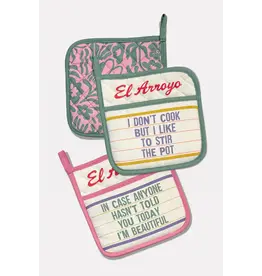 El Arroyo El Arroyo Marquee Set of 2 Pot Holders Stir the Pot