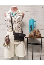 Panhandle Horse Print Sleeveless Snap
